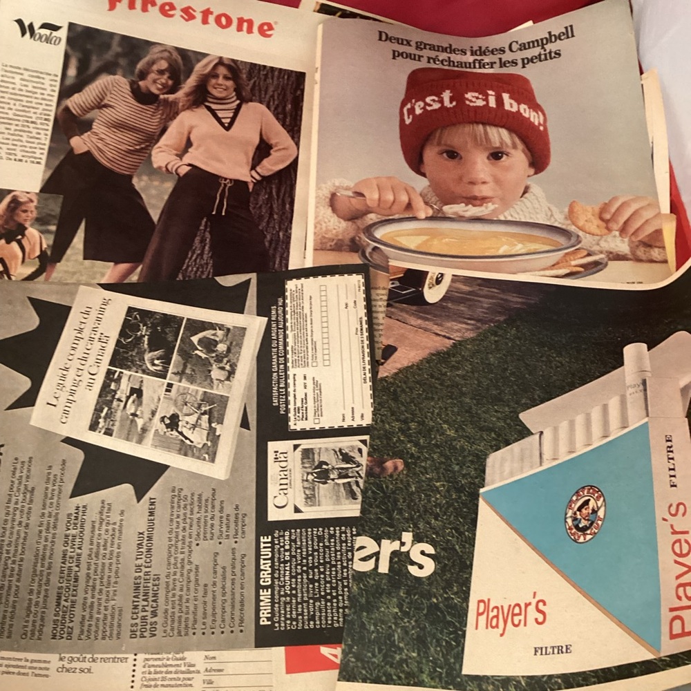 Vintage big advertising junk journal for scrapbooking or craft